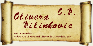 Olivera Milinković vizit kartica